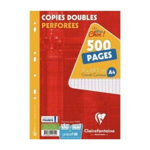 500 Copies Doubles - Grands carreaux - CLAIREFONTAINE