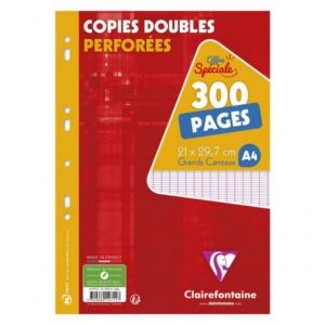 300 Copies Doubles Grands Carreaux CLAIREFONTAINE