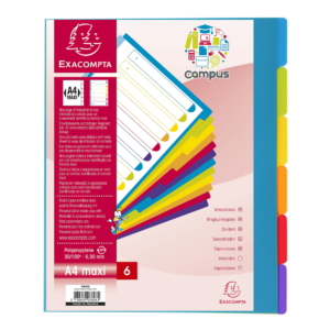 Paquet de 6 intercalaires XL Plastique (STV-P)