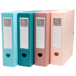 Boites de classement à pression dos 80 A4 - SKANDI - 4 couleurs assorties