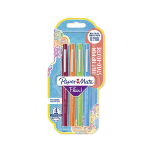 Blister 4 feutres Flair ! Couleurs Vives - PaperMate -