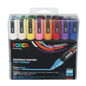 Pochette de 16 marqueurs couleurs basiques pointe moyenne - Posca -