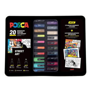Malette de 20 marqueurs différentes pointe PC-1MC/PC-3M/PC-5M - Posca -