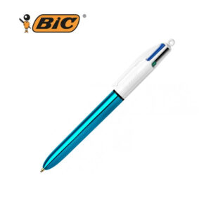 Bille 4 couleurs corp métal Bleu - Bic -