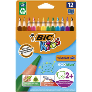 Pochette 12 crayons de couleur Evolution triangle - Bic -