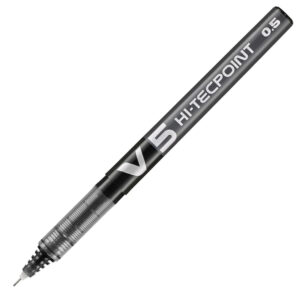 Roller Hi-Tecpoint V5 encre liquide pointe fine 05 Noir - Pilot -