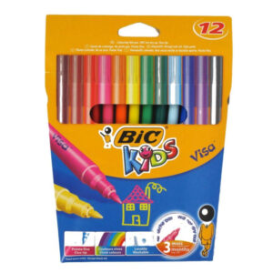 Pochette 12 feutres Visa Kids pointe fine - Bic -