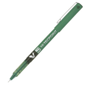 Roller Hi-Tecpoint V5 encre liquide pointe fine 05 vert - Pilot -