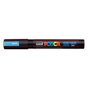 Marqueur couleur Bleu métallique pointe moyenne PC-5M - Posca -