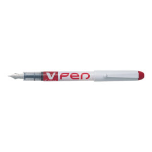Plume V-PEN effaçable pointe moyenne rouge - Pilot -