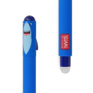 Stylo effaçable bleu Requin - Legami -