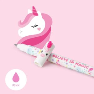 Stylo effaçable rose Licorne - Legami -