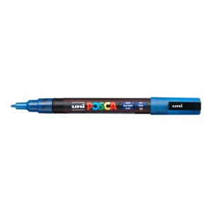 Marqueur couleur Bleu foncé pailleté pointe fine PC-3ML - Posca -