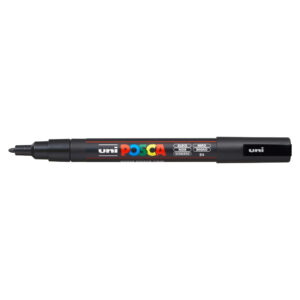 Marqueur couleur Noir pointe fine PC-3M - Posca -
