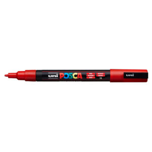 Marqueur couleur Rouge pointe fine PC-3M - Posca -