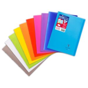 Cahier Koverbook A4 96 pages 21x29.7 grands carreaux couverture transparent - Assortis