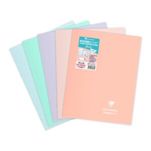 Cahier Koverbook Blush 24x32cm 96 pages petits carreaux + marge couverture opaque bicolore Couleur aléatoire. - Assortis