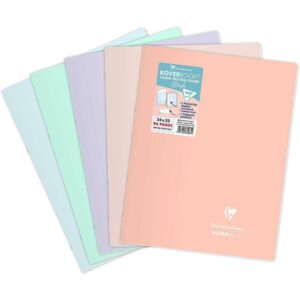 Cahier Koverbook Blush 24x32cm 96 pages grands carreaux couverture opaque bicolore Couleur aléatoire. - Assortis
