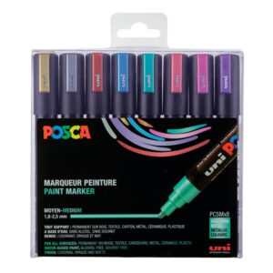 Pochette de 8 Marqueurs couleurs métallisés pointe moyenne - Posca -