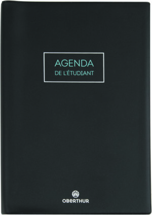 Agenda 1 jour Cirrus noir - Oberthur -