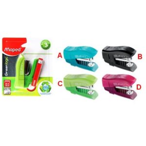 Agrafeuse mini 26/6 coloris assortis + 400 agrafes - Maped -