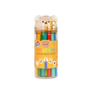 Set de 24 crayons de couleur avec taille-crayon Legami Ours