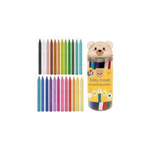 Set de 24 crayons de couleur avec taille-crayon Legami Ours