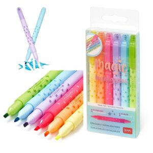 6 surligneurs effaçables Legami Magic Highlighters