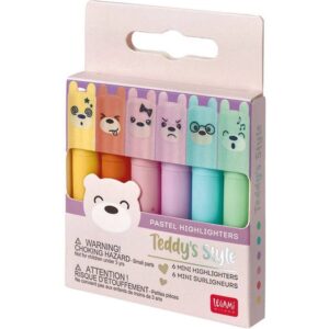 Teddy's style mini surligneurs pastel legami