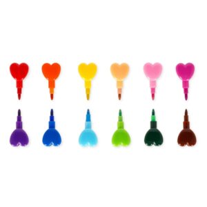 Set de 12 crayons de couleur empilables Legami Cœur