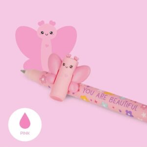 Stylo effaçable Papillon Rose - Legami -