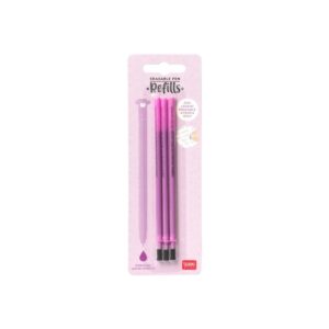 3 recharges stylo à encre gel Legami Violet