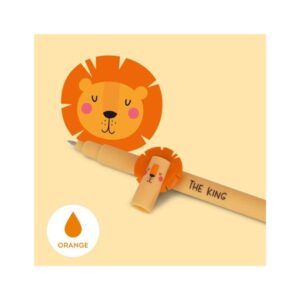 Stylo effaçable orange Lion - Legami -