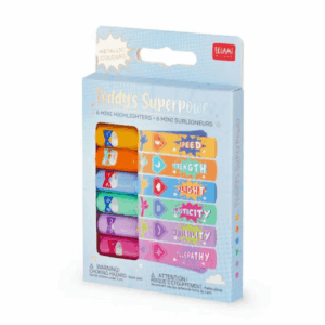 Set de 6 mini surligneurs OURS SUPER POUVOIR - Legami