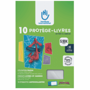 Pochette de 10 couvre-Livres- Handicap International