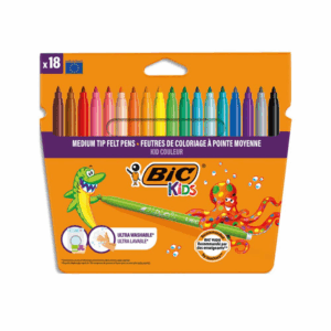 Pochette de 18 Feutres de Coloriage (STDO)